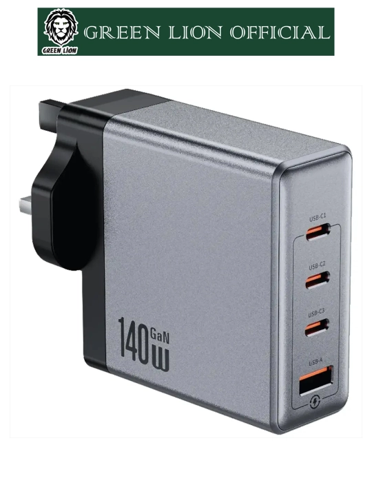Сетевое зарядное устройство 140W Green Lion GaNPremium, быстрая зарядка, PD, PPD, QC 3.0