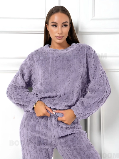 Пижама со штанами, мягкая, плюшевая, oversize, 6 цветов