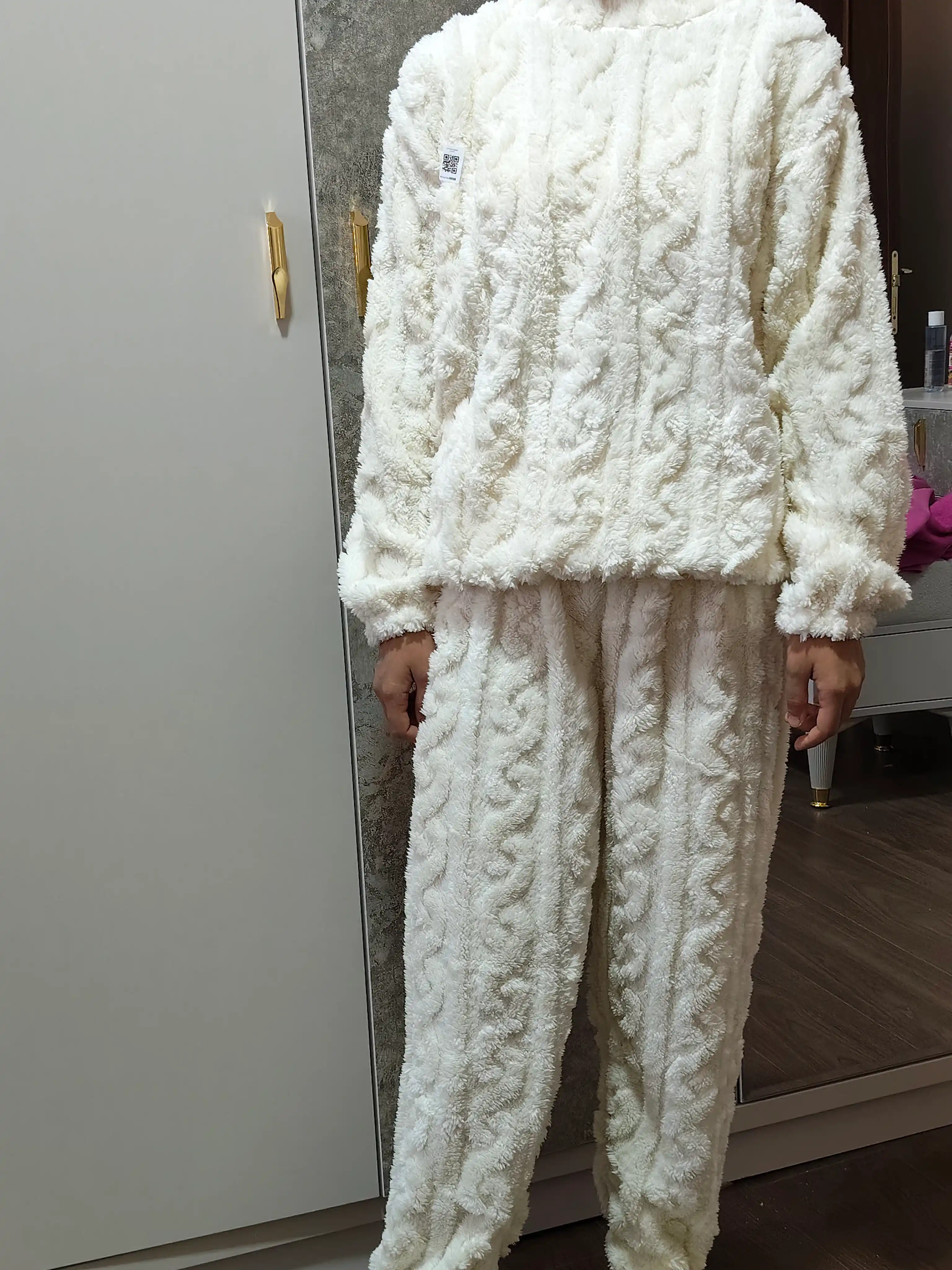 Пижама со штанами, мягкая, плюшевая, oversize, 6 цветов