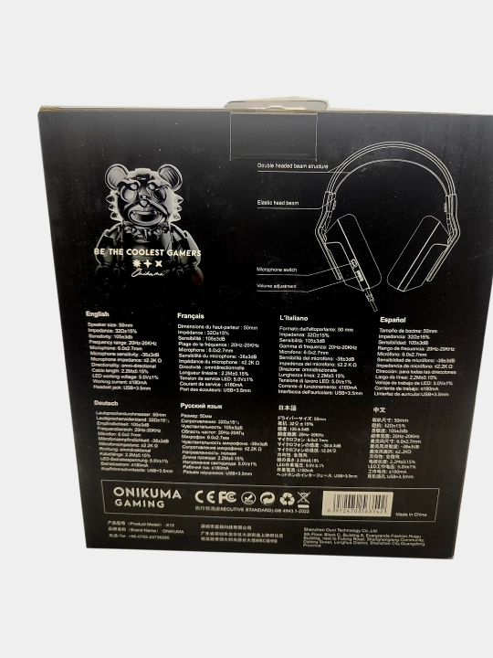 Onikuma x13 RGB o'yin eshitish vositasi — 50 mm dinamiklar, 120°sozlanishi mikrofon