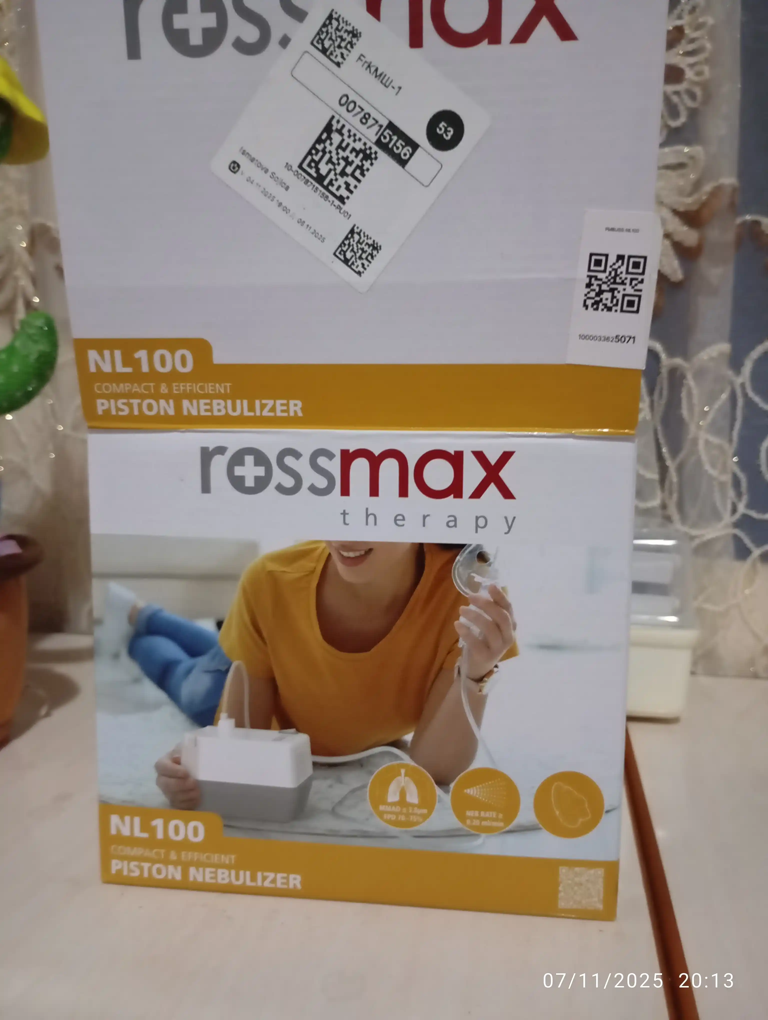 Kompressorlik ingalyator-nebulizer NL100 Rossmax Swiss