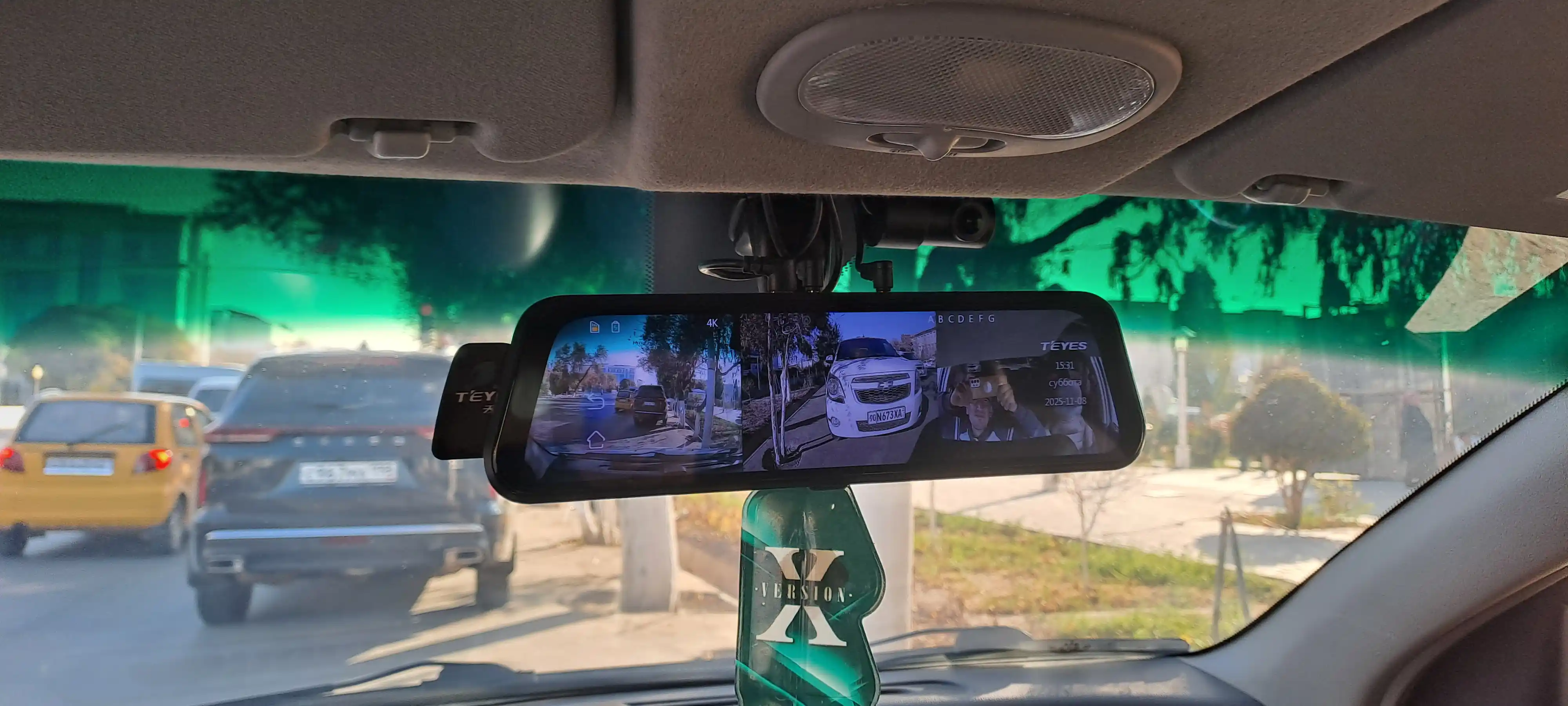 Videoregistrator TEYES Q8, 2K, Wi-Fi ulanish, Adas, BSD 3ta kamera, sensor boshqaruv