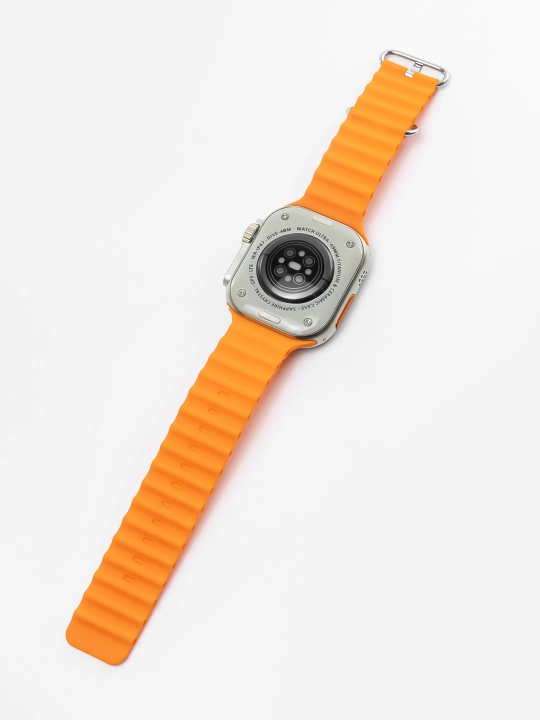 Смарт-часы T800 Ultra – спортивные, 49 мм, 1.99″ дисплей, оранжевый ремешок