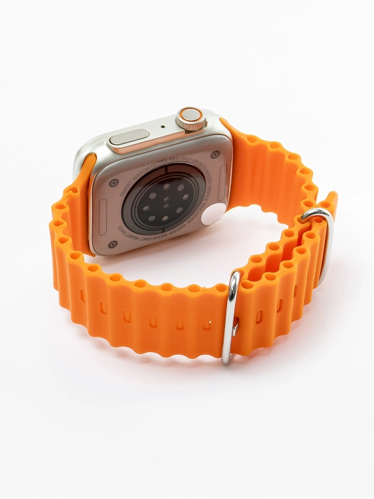 Смарт-часы T800 Ultra – спортивные, 49 мм, 1.99″ дисплей, оранжевый ремешок