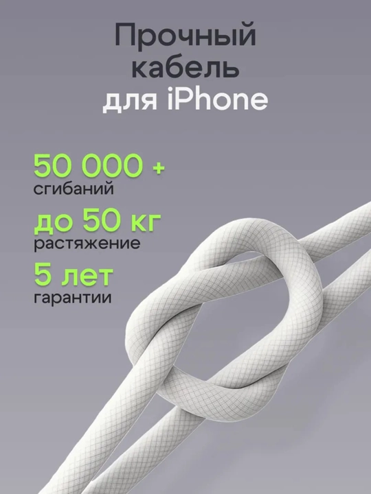 Зарядное устройство iPhone , ORG , блок + кабель +меркан Type-C/Lightning, быстрая зарядка