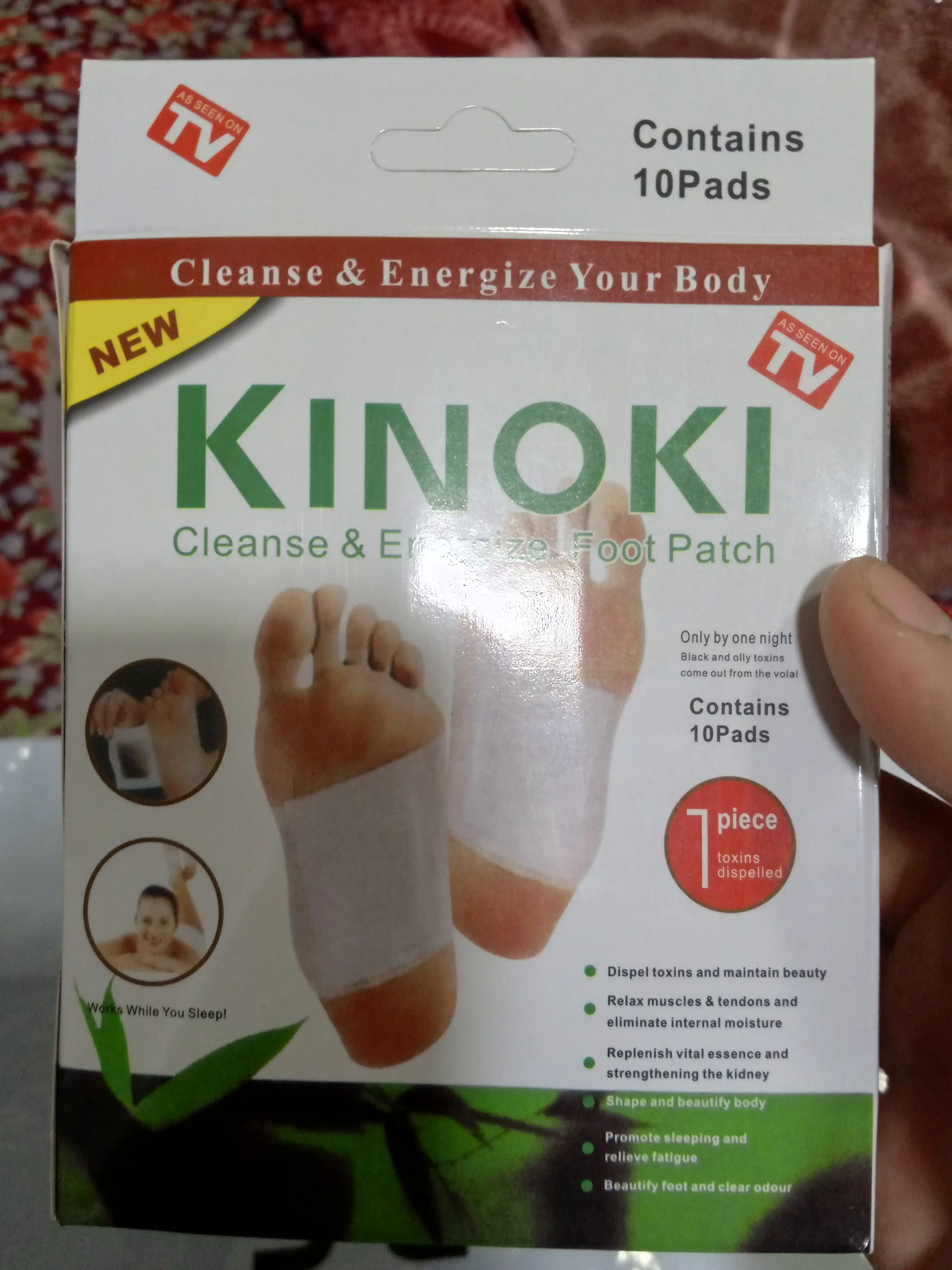 Kinoki Detox Foot Pads — детокс-пластыри для ног, 10 шт