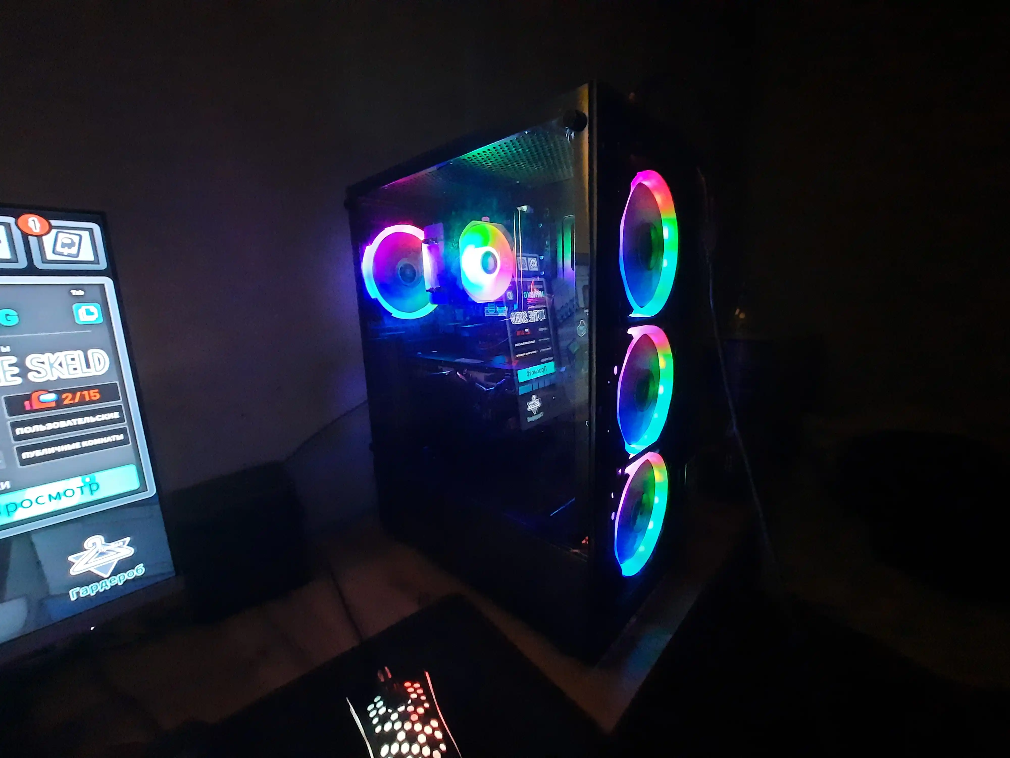 Кулер RGB, LED, 1900 RPM кулер для процессора - башня 2 тепловых трубки для Intel и AMD