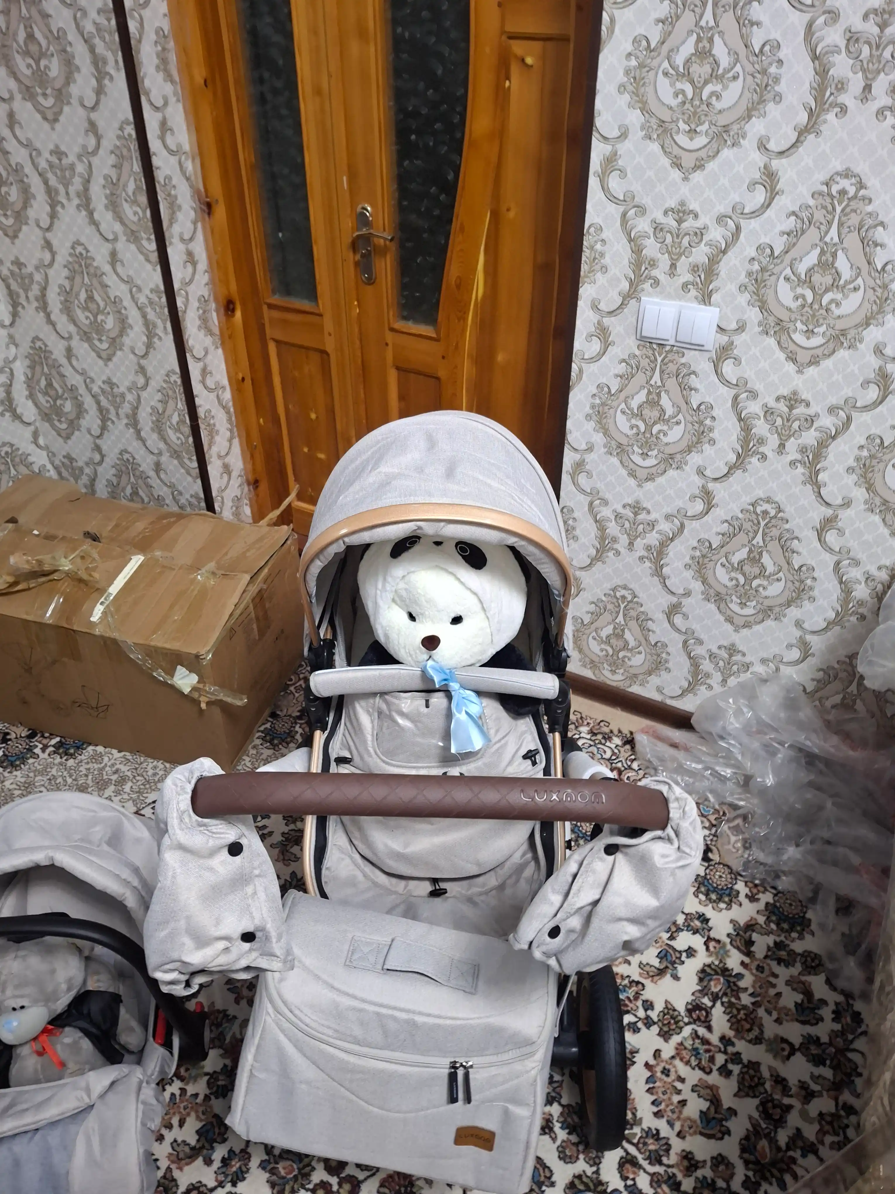 Детская коляска luxmom 518 + C 3 в 1 , трансформер