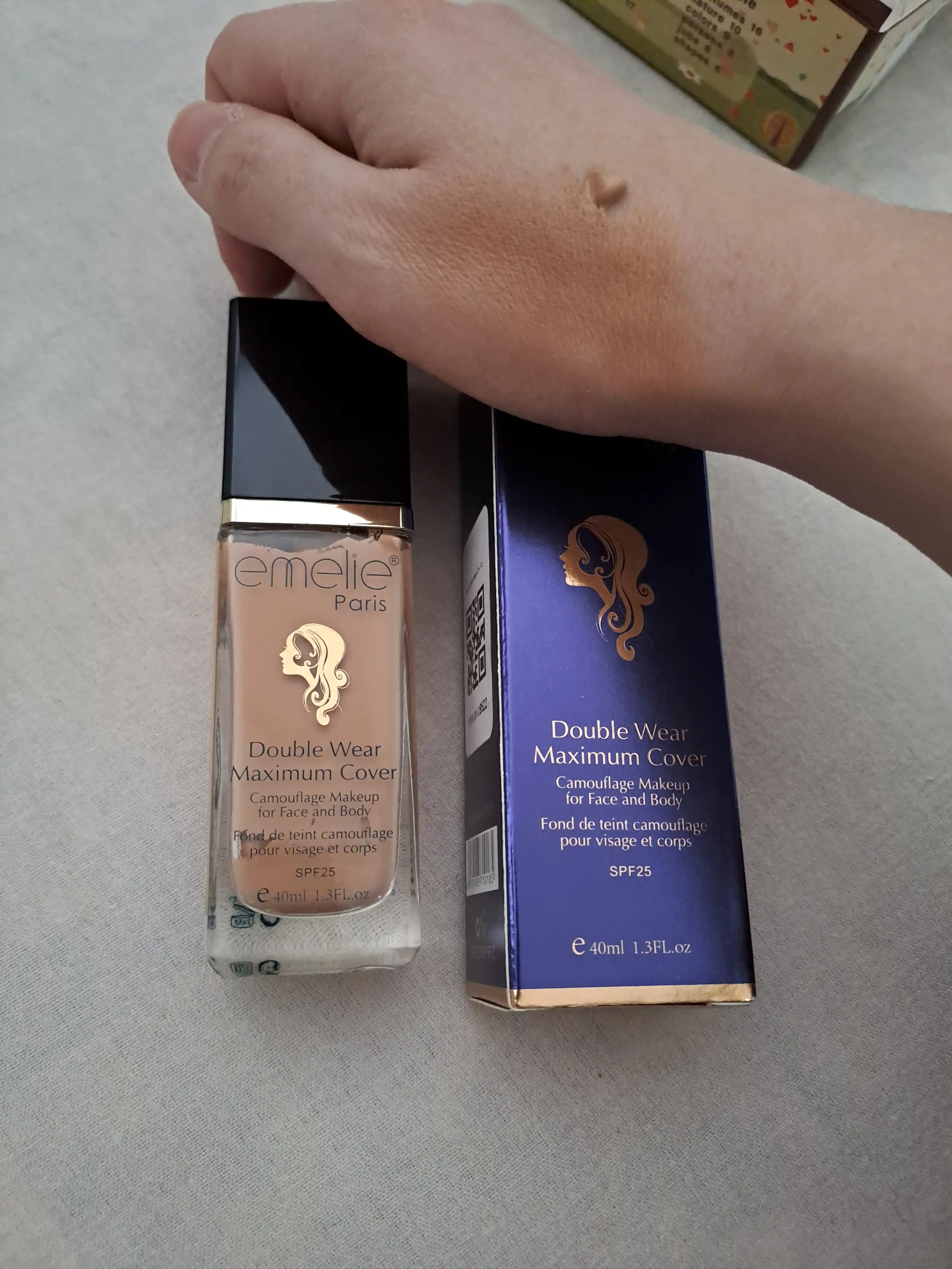 Tonal krem, emelie SPF 25 makiyaj asosi, namlantiruvchi, xira tusli, 45 ml