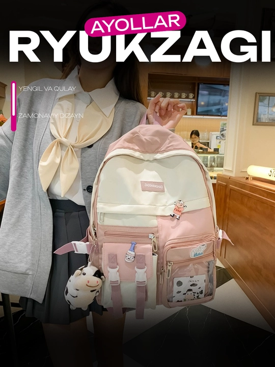 Osma bezakli va ko‘p bo‘limli shahar ryukzagi - 