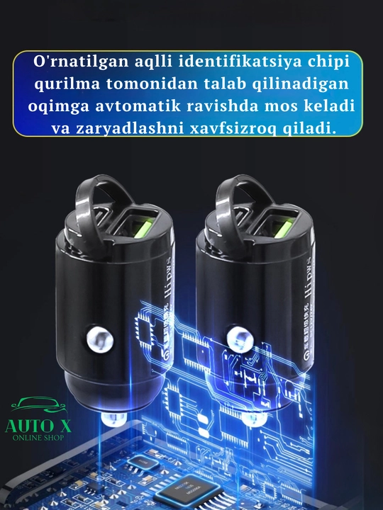 Автомобильное быстрое зарядное устройство универсальный адаптер 12V/24V