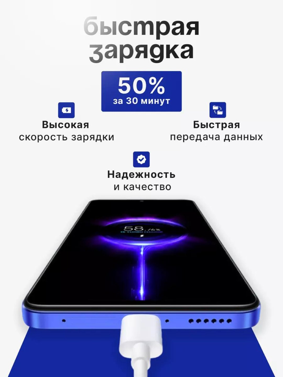 Быстрая зарядка, сетевое зарядное устройство Samsung Travel Adapter 45 Вт, с кабелем Type-C