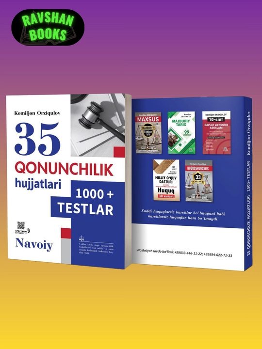 35 qonunchilik hujjatlari 1000 + testlar