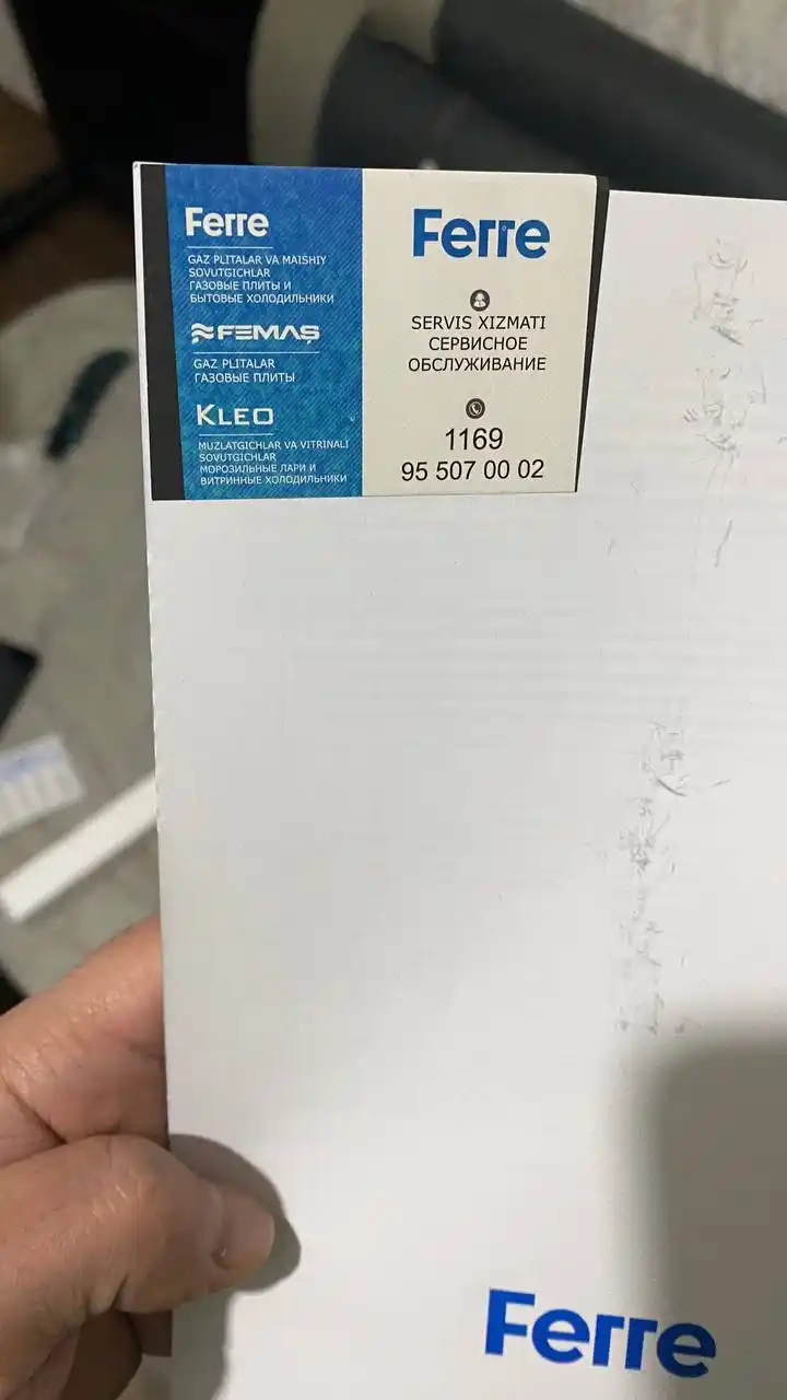 Gaz plitasi Ferre 57l, 4 gaz gorelka, temir panjara, katta hajmli duxovka