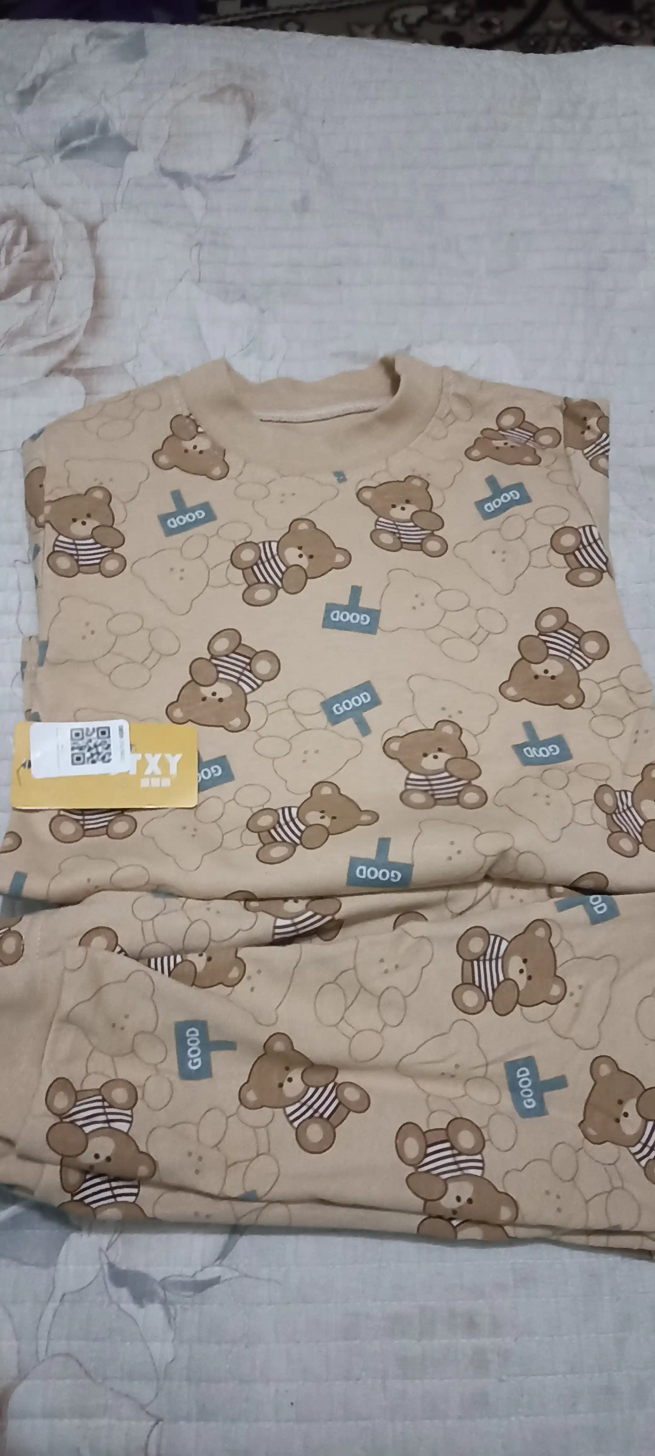 O‘g‘il bolalar va qizlar uchun pijama, 100% paxta, 7 xil rangda (90–130 sm)