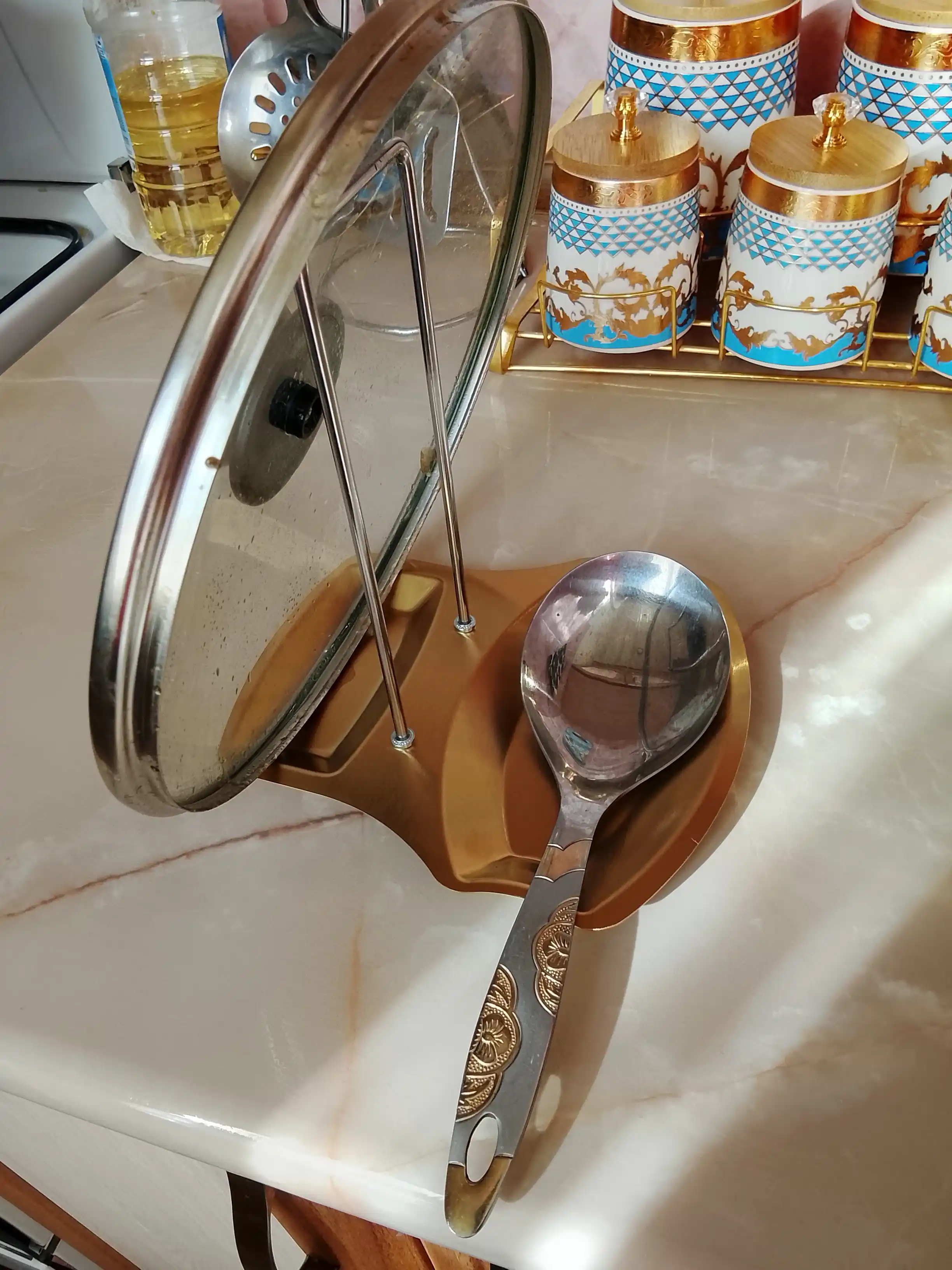 Подставка для ложки и крышки, металлическая, кухонный держатель