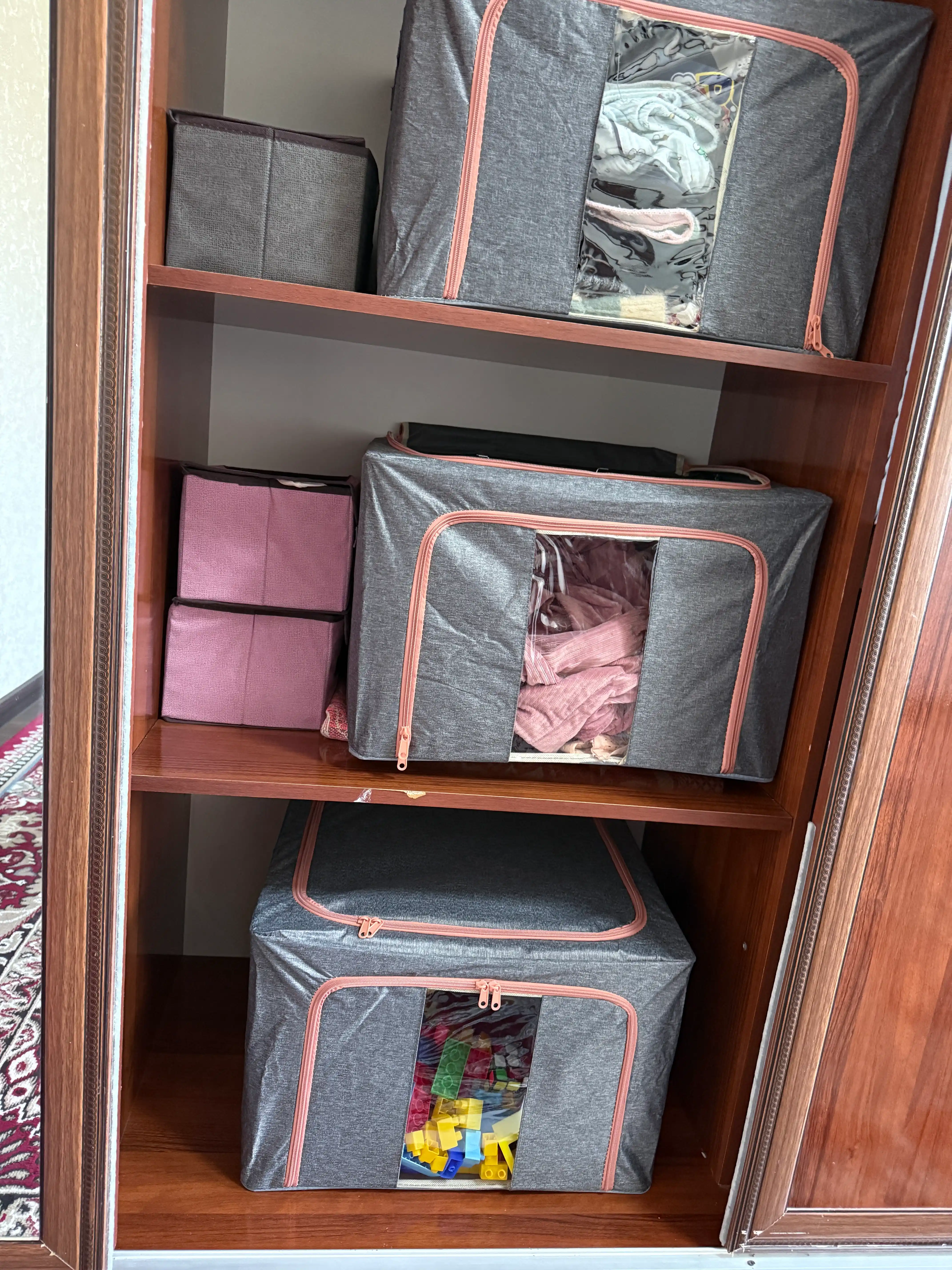 Органайзер для одежды FORRIS HOME, складной кофр, коробка для хранения вещей с крышкой