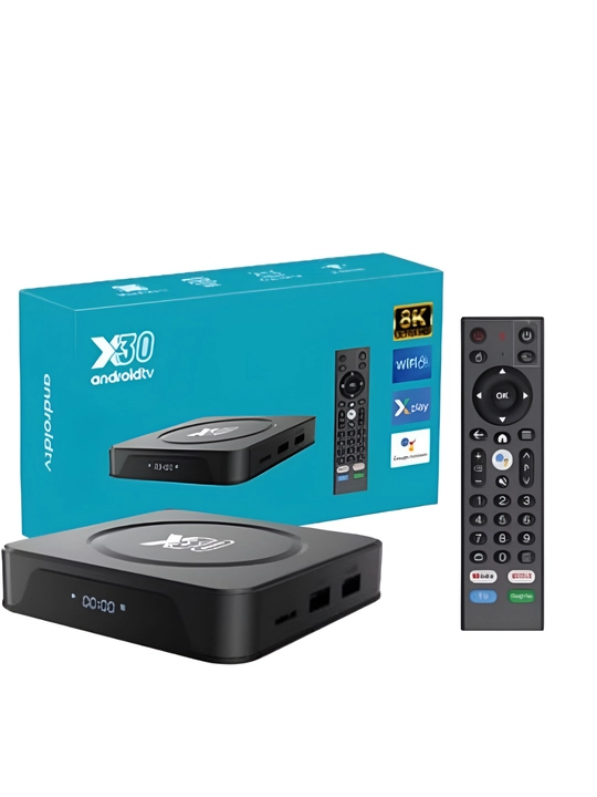 X30 8K Android TV pristavkasi / Smart TV box / Google TV Wi-Fi Bluetooth / Android TV OS - 