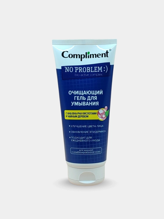 Compliment No Problem yuzni tozalovchi gel, salitsil kislotasi va sink bilan, akne qarshi