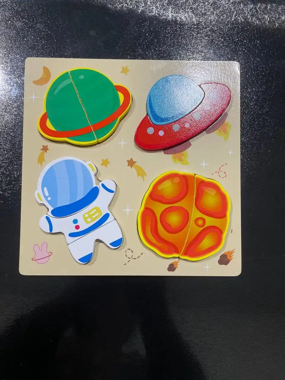 Деревянные игрушки, 4 в 1, 3D пазл, обучающая игрушка, Монтессори, раннее развитие
