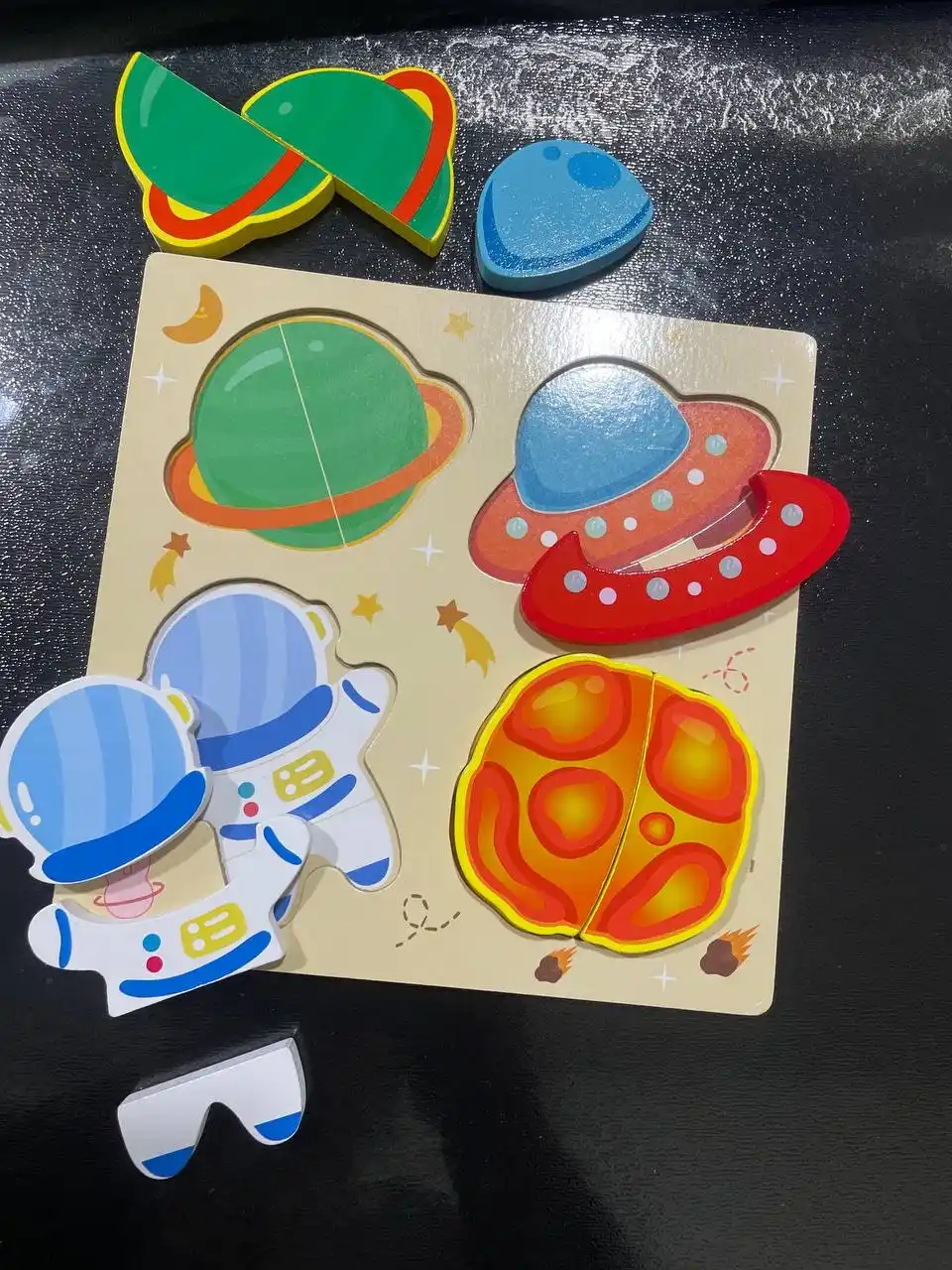Деревянные игрушки, 4 в 1, 3D пазл, обучающая игрушка, Монтессори, раннее развитие