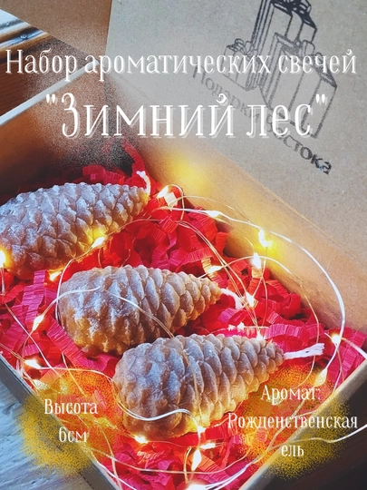 Набор ароматических свечей "Зимний лес"