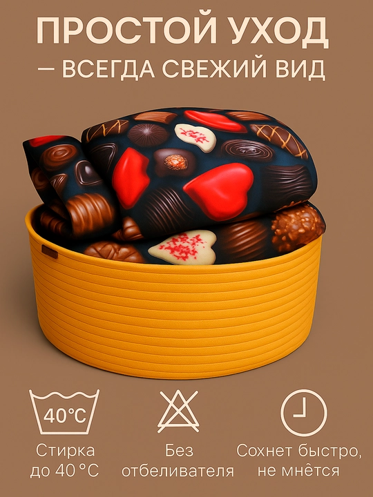 Комплект постельного белья из сатина Rania, двуспальный, 100% хлопок 