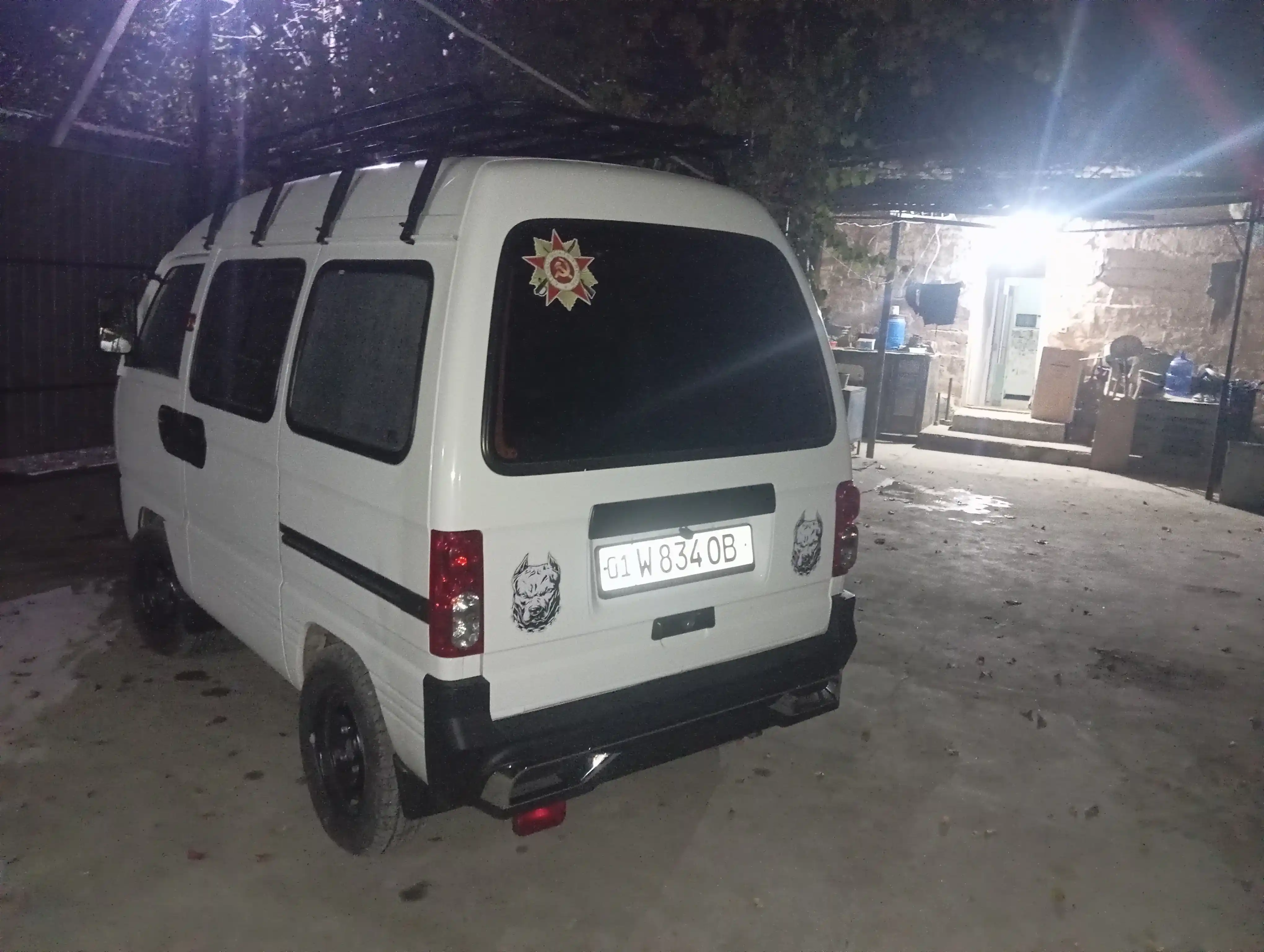 Задний бампер на Damas в стиле AMG с никельными вставками глушителем tuning Дамас-Labo