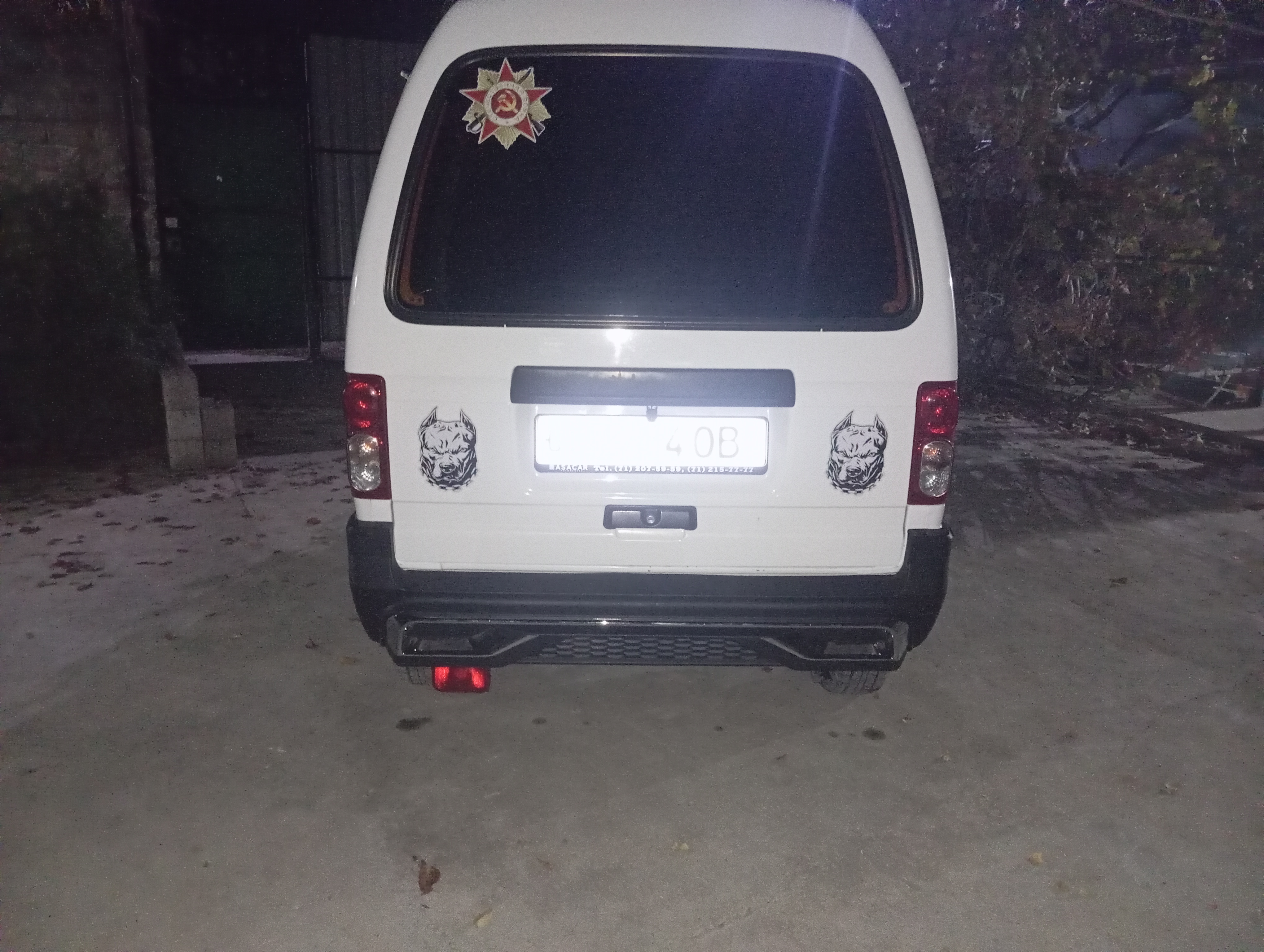 Задний бампер на Damas в стиле AMG с никельными вставками глушителем tuning Дамас-Labo