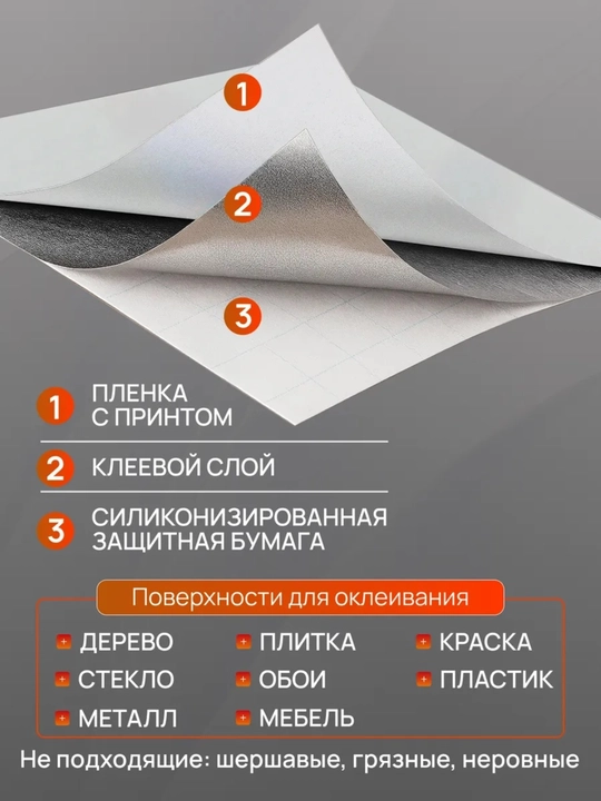 Mebel uchun o‘z-o‘zidan yopishuvchi plyonka matoviy