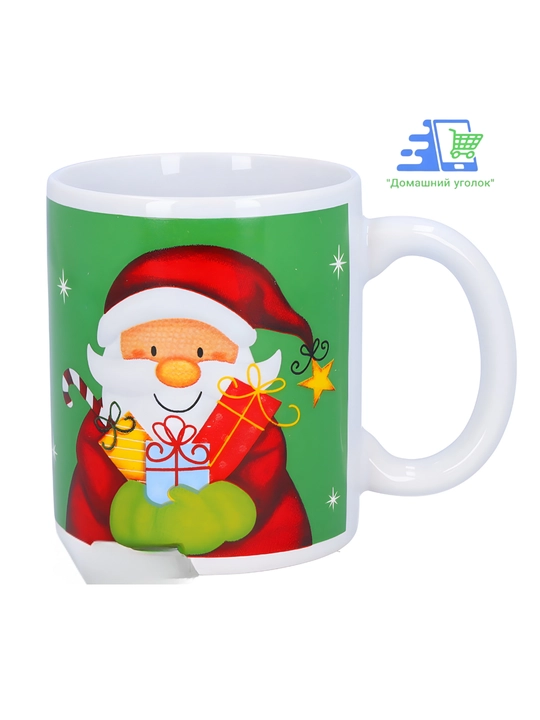Рождественский набор Snowy Mug — кружка 325 мл и блюдце 20 см, керамика