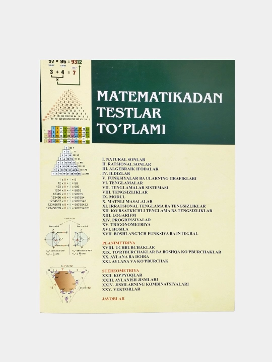 A4 formatidagi matematik testlar to'plami. A. Uzokov - 