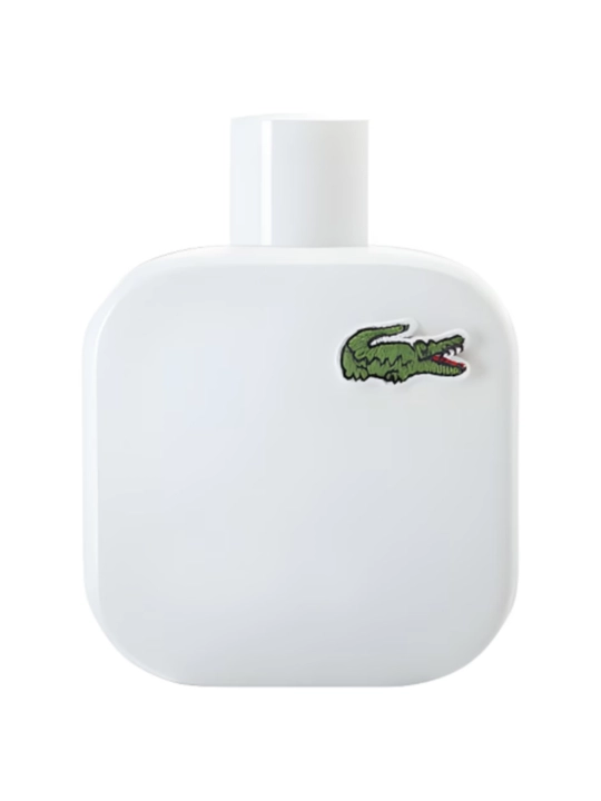 Lacoste White Lacoste L1212 Blanc erkaklar xushboylangan suvi yangi daraxtsimon sitrus ifori - 