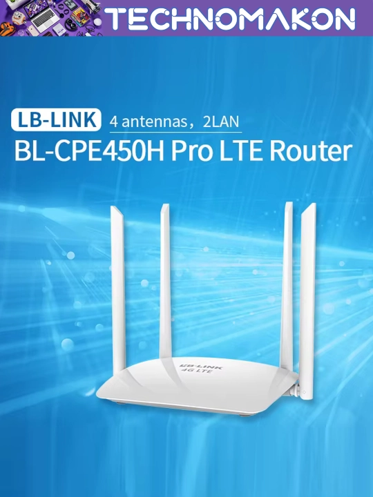 Роутер Wi-Fi с сим картой 4G Lb-Link BL-CPE450H, 300 Мб/сек