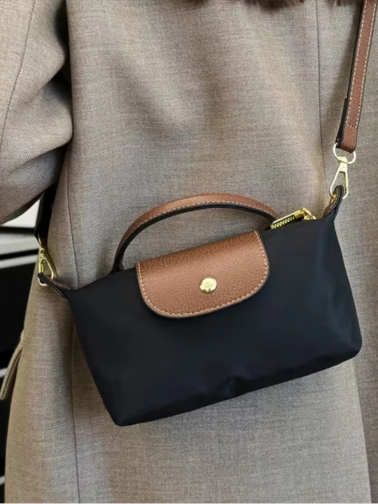 Ayollar kross-bodi sumkasi, kichik, longchamp uslubida, kosmetik sumka