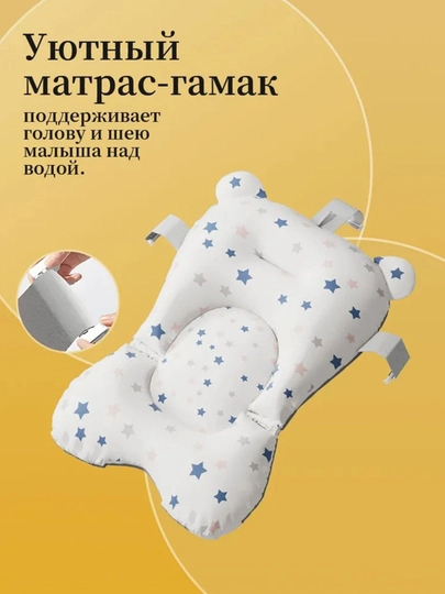 Набор ванна детская, для купания новорожденных, складная, с термометром, ковш, ведро