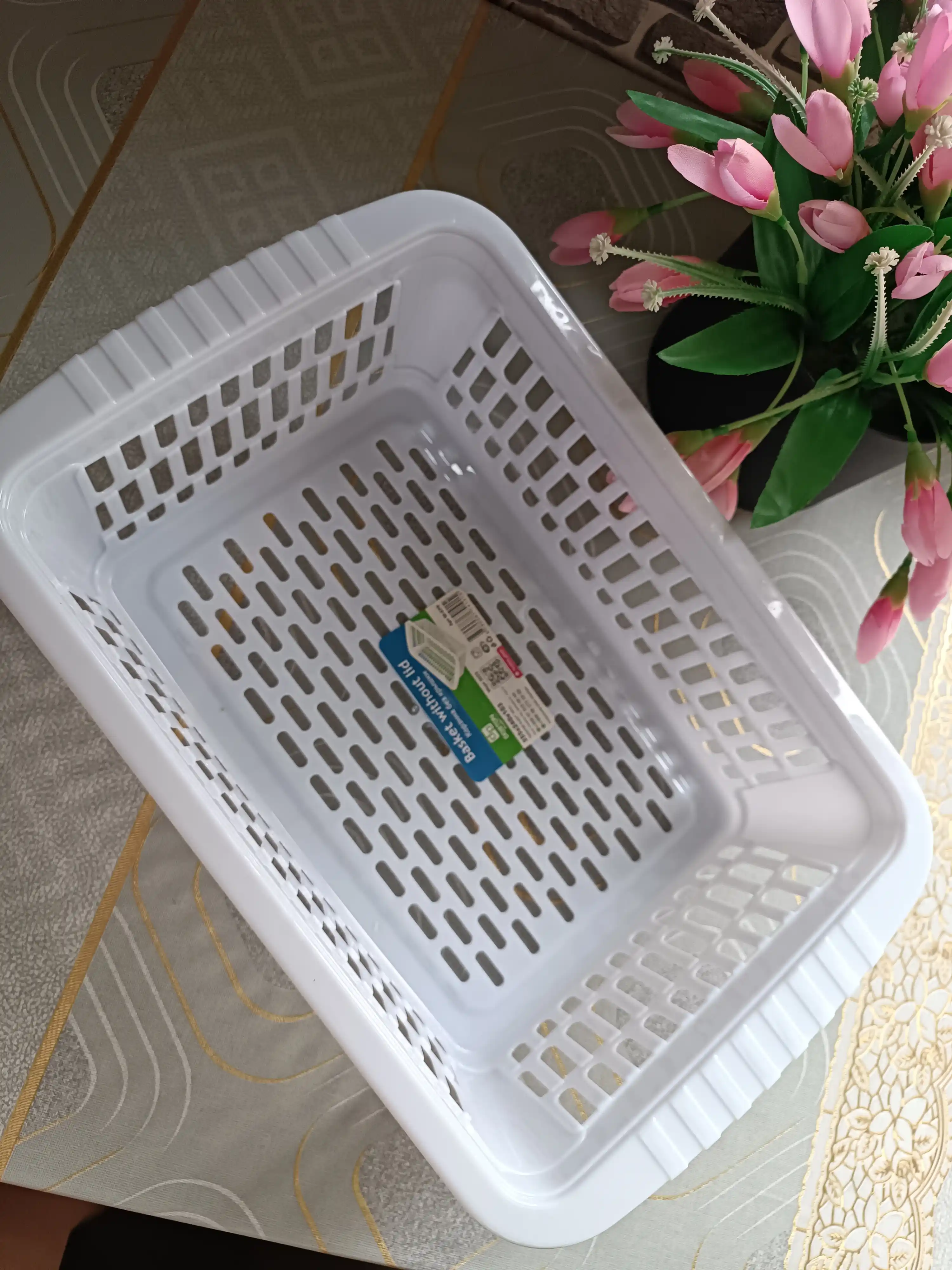 Saqlash uchun savati, plastik, narsalar uchun organayzeri