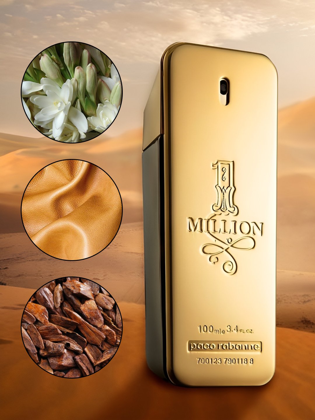 Erkaklar uchun parfyumlangan xushbo'ylangan suv, parfyum One Million, atir, 100 ml - 