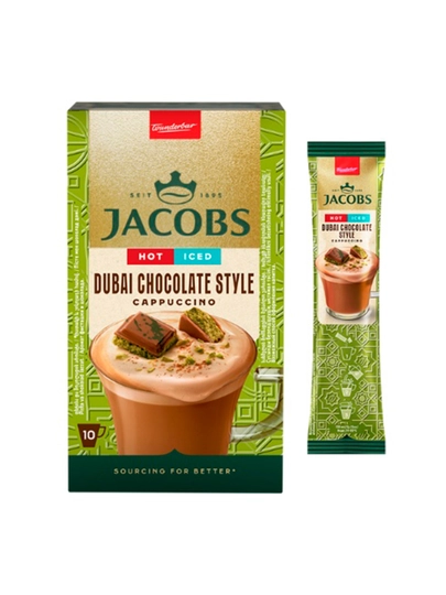 Jacobs Dubai chocolate style cappuccino, растворимый кофейный напиток 10 шт — JAC-FIGJR1045