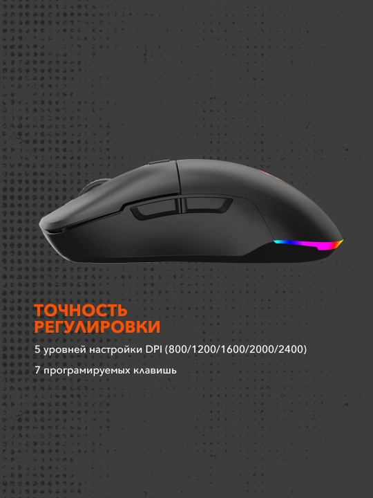 Simsiz o‘yin sichqonchasi CANYON Cutlass GMW-11, RGB yoritgichli