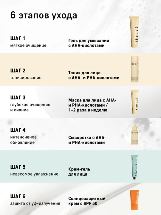 Набор для лица, тоник: кислотный, балансирующий, успокаивающий, для сияния кожи лица,пенка