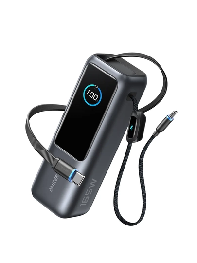 Anker Laptop Power Bank (25000, 165W, oʻrnatilgan va tortib olinadigan kabellar) 4