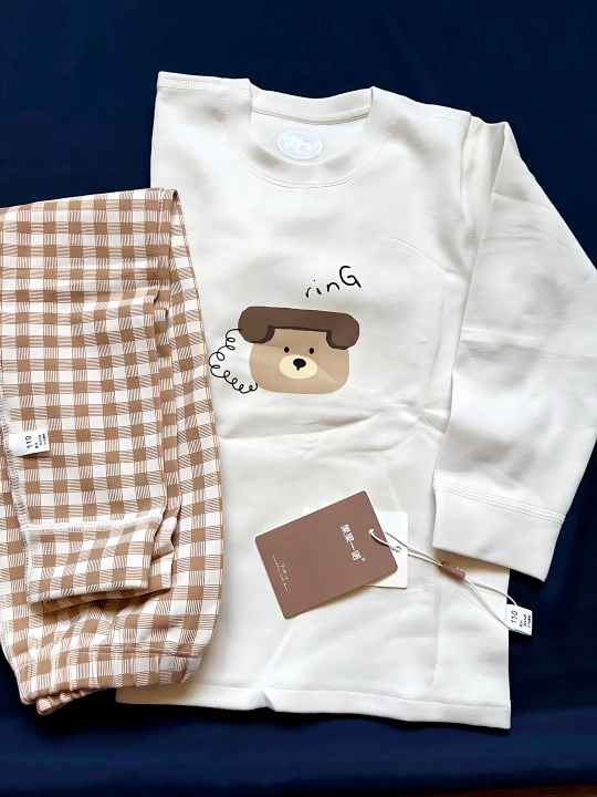 Детский пижамный двойка, дышащий, для детей 3-4-5-6 лет, хлопковый интерлок, Китай