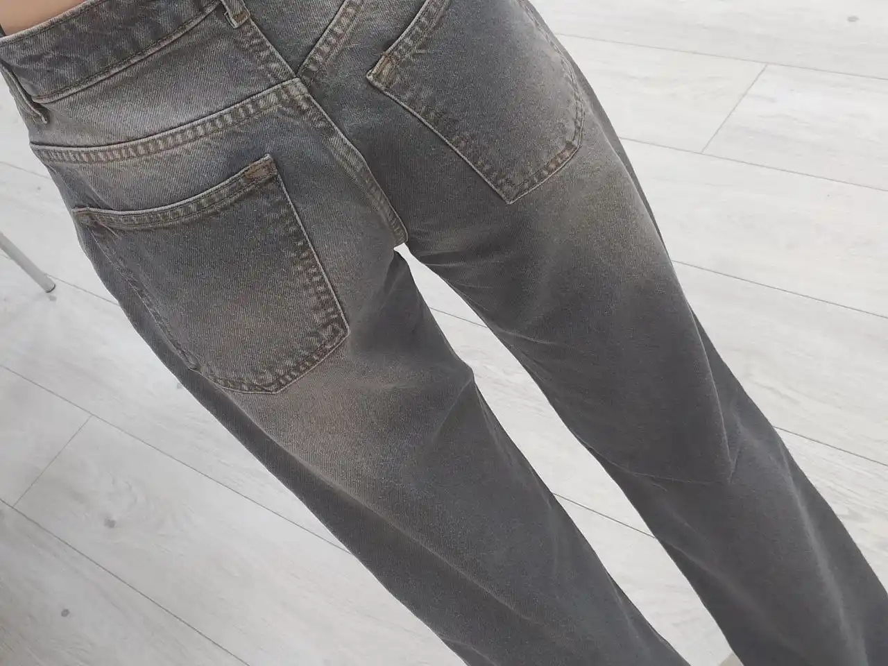 Denim ayollar jinsi shimlari, baland belli