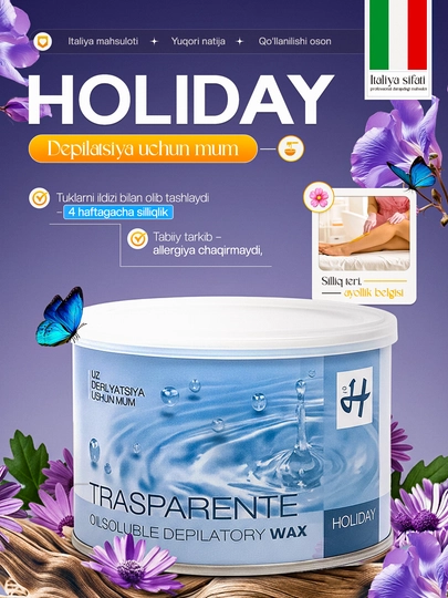 Depilatsiya uchun mum Holiday, 400 g - 