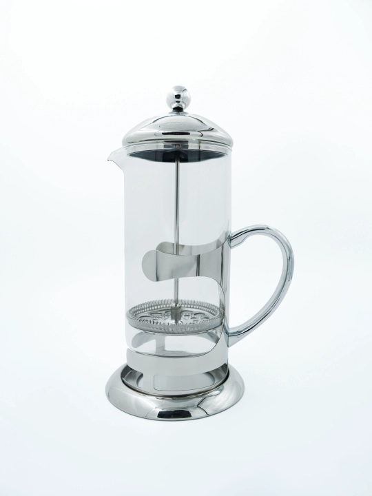 Shisha va zanglamaydigan po‘latdan yasalgan French press choynagi