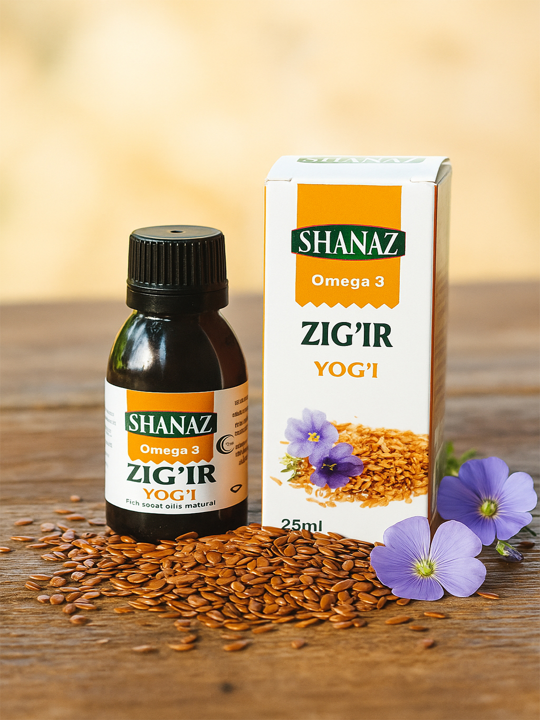 Масло льняное, 25 мл, "Shanaz" - 