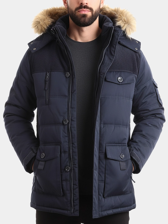 Куртка для мужчин, зимняя, Alaska Menschwear, с мехом, до -20°С