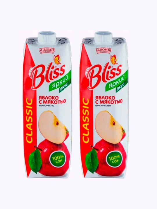 Сок Bliss Яблоко с мякотью, 1 л х 2шт - 