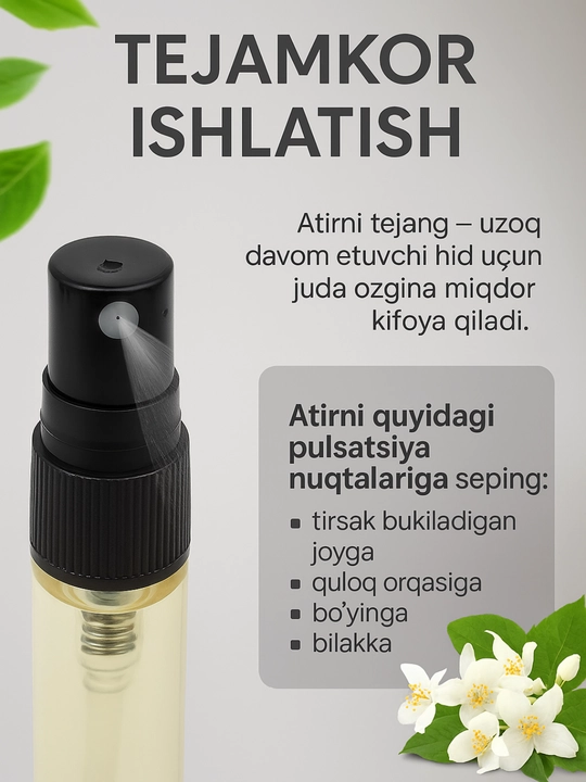 Ayollar atiri, Baccarat, Now Rave, Kirke, 1 ml, 3 ml, 5 ml, 10 ml, 20 ml